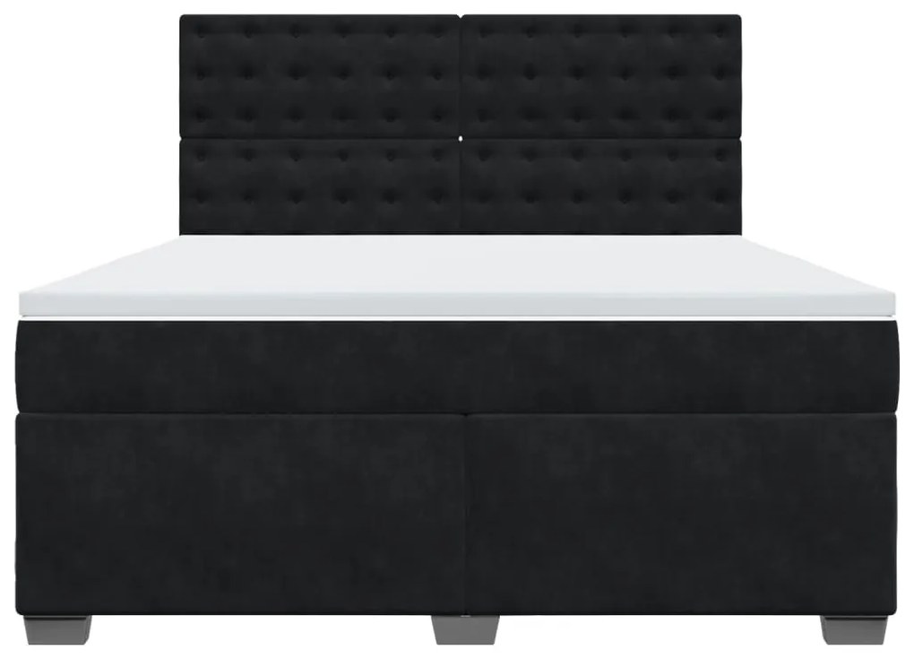 ΚΡΕΒΑΤΙ BOXSPRING ΜΕ ΣΤΡΩΜΑ ΜΑΥΡΟ 180X200 ΕΚ. ΒΕΛΟΥΔΙΝΟ 3293292