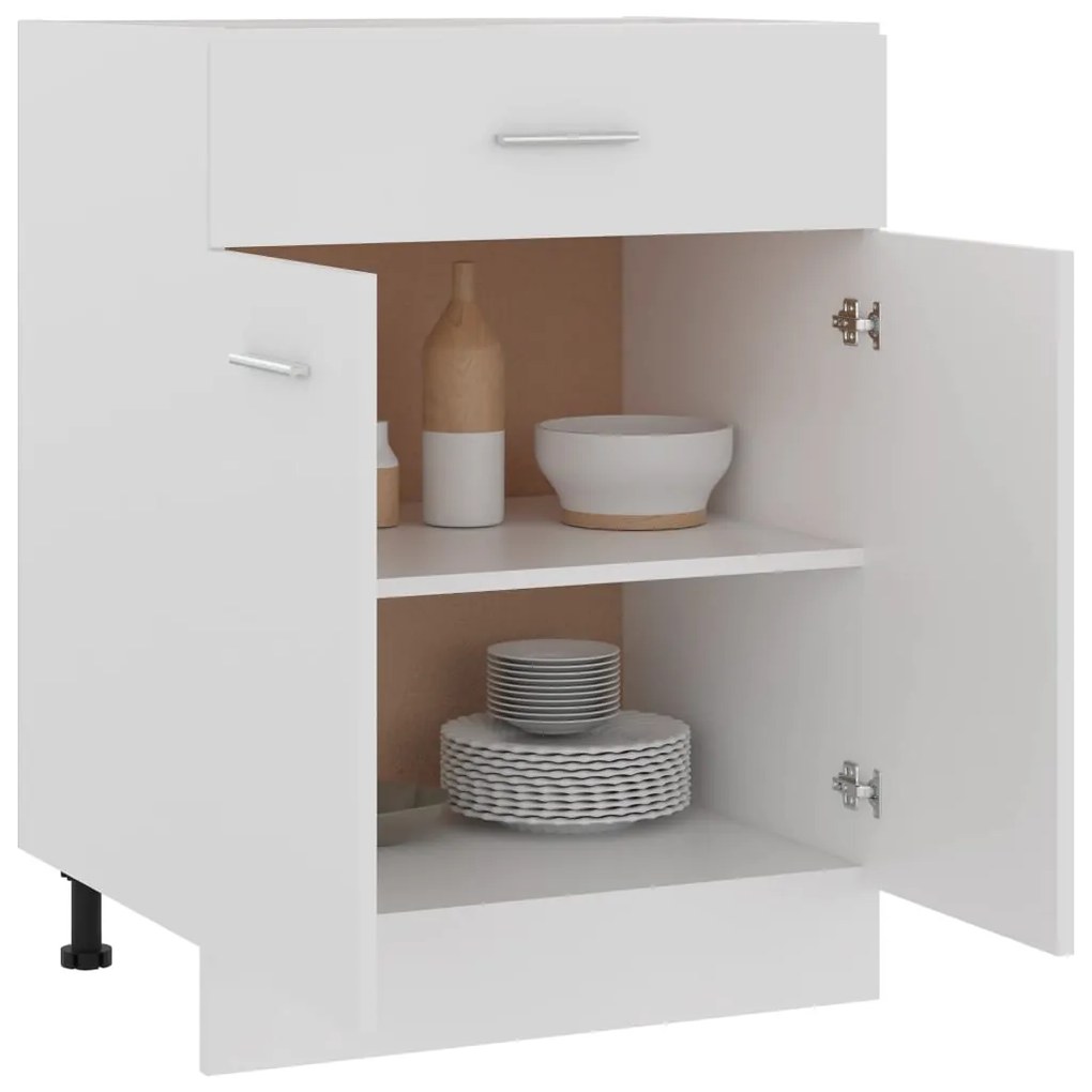 vidaXL Ντουλάπι με Συρτάρια "Lyon" Λευκό 60x46x81,5 εκ. από Τεχνητό Ξύλο