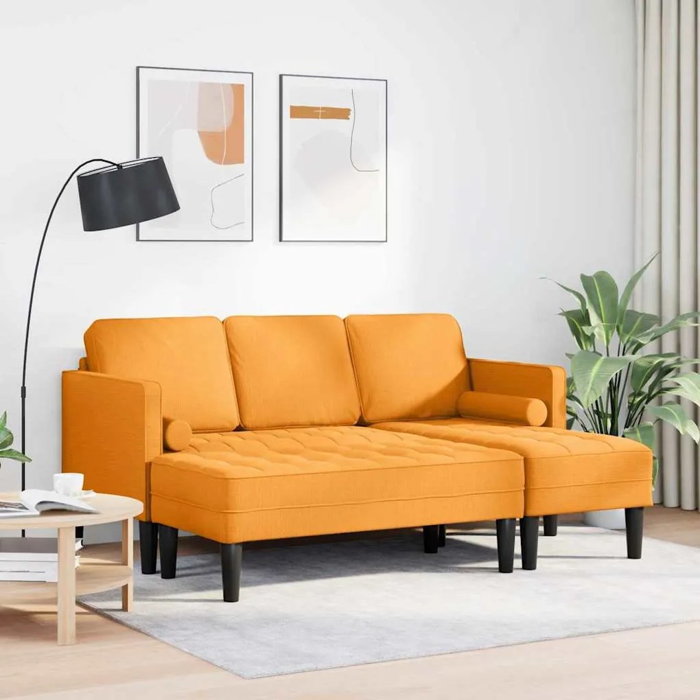 vidaXL Σετ Καναπέ 2 pcs Σκούρο κίτρινο 173 x 131 x 67 εκ ύφασμα