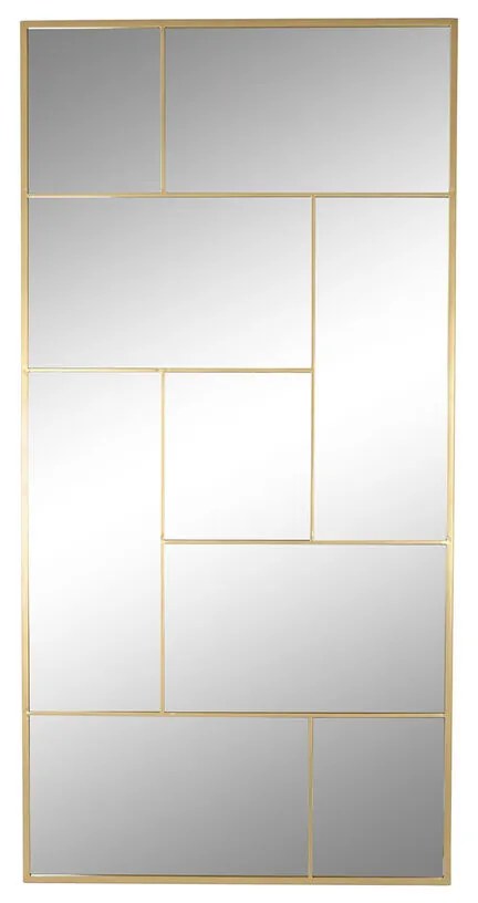 Τοίχο καθρέφτη Home ESPRIT Χρυσό 90 x 2 x 180 cm