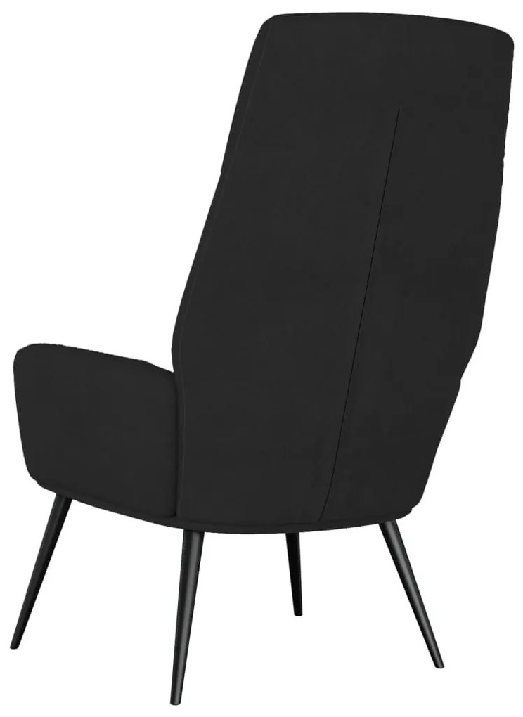 Πολυθρόνα Relax Μαύρη από Συνθετικό Καστόρι - Μαύρο
