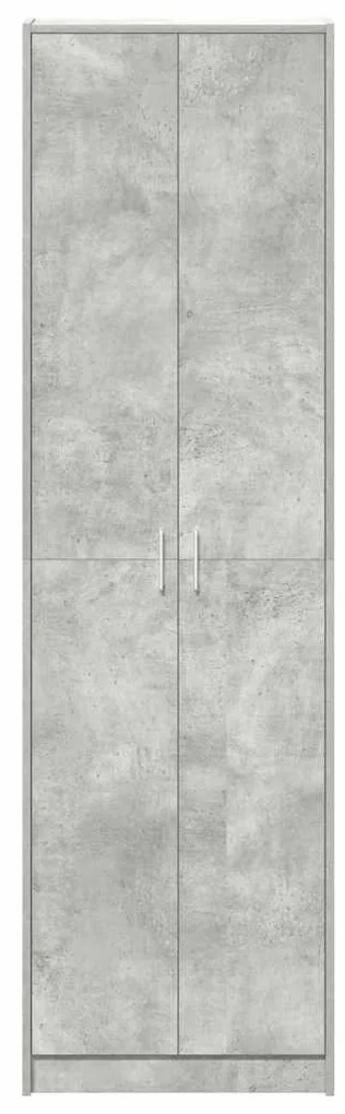 vidaXL Ντουλάπι Σκυρόδεμα Γκρι 55 x 25 x 189 εκ. Επεξεργασμένο ξύλο