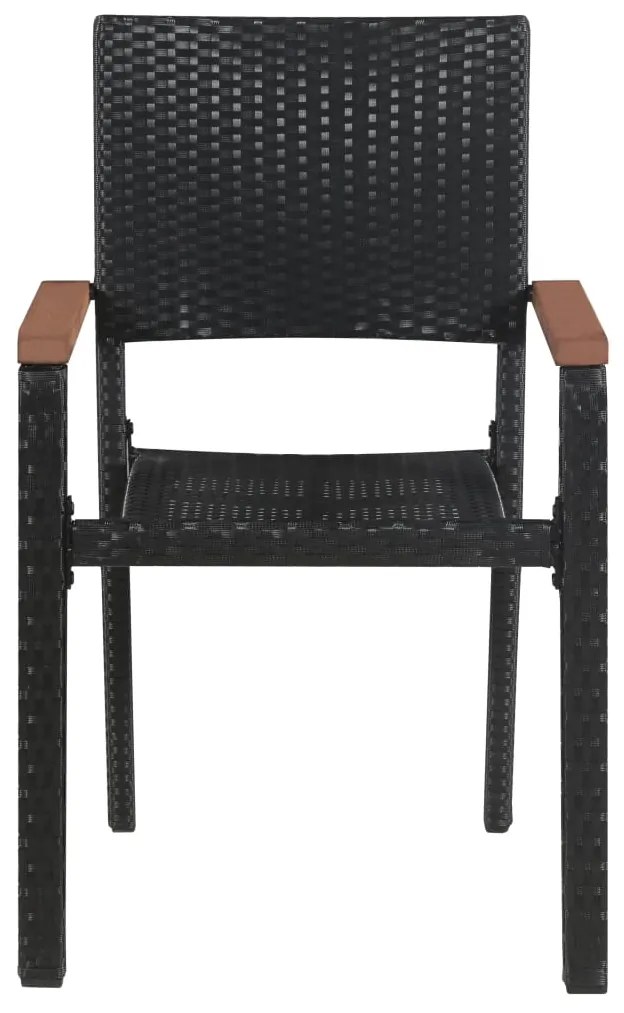 vidaXL Σετ Τραπεζαρίας Κήπου 5 Τεμαχίων Μαύρο