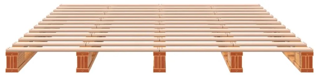 vidaXL Κρεβάτι από Παλέτες Καφέ Κεριού 140x200 εκ. Μασίφ Ξύλο Πεύκου