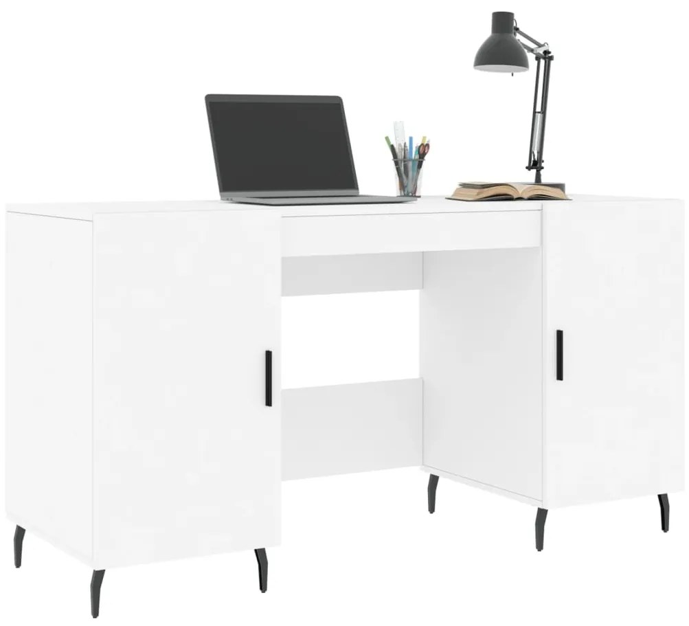vidaXL Γραφείο Λευκό 140 x 50 x 75 εκ. από Επεξεργασμένο Ξύλο