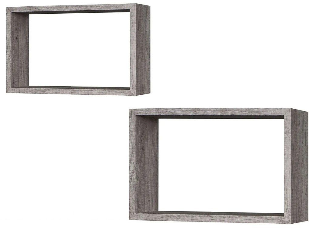 Ράφια Γκρι Δρυς 40x27x12cm/36.5x23.5x12cm 2Τμχ-06512706