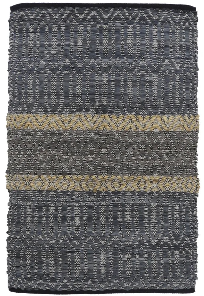 STRIPE ΧΑΛΙ ΔΕΡΜΑ ΓΚΡΙ ΜΠΕΖ 60x90cm - 020503