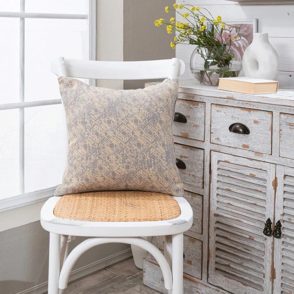 Μαξιλαροθήκη Διακοσμητική Felicia 14 Light Grey Teoran 43X43 Cotton-Polyester