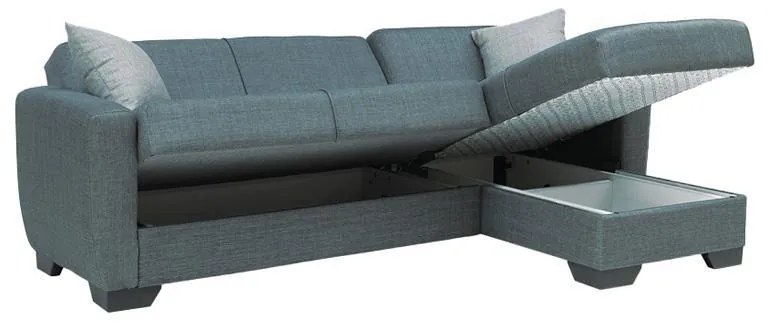 Γωνιακός Καναπές - Κρεβάτι New Dolce Fylliana Γκρί 240x146x85εκ. 240x146x85 εκ.