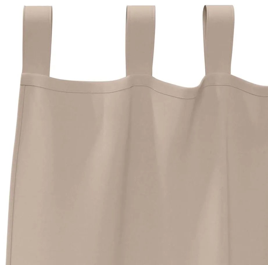 vidaXL Κουρτίνες με κουρτίνες 2 pcs Taupe Πολυεστέρας