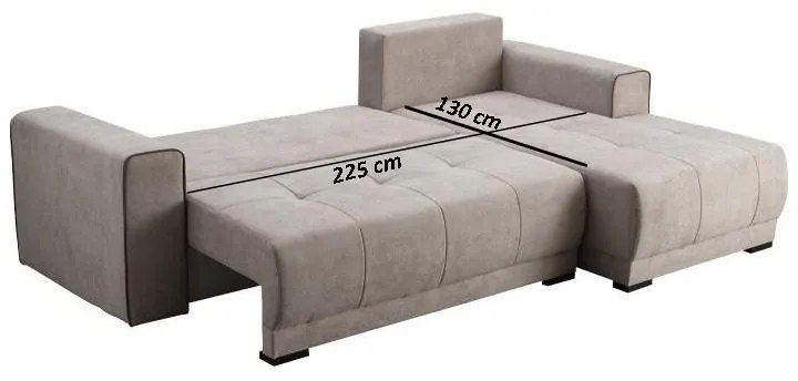 Γωνιακός Καναπές Figo Δεξιά Γωνία Μπέζ - Καφέ 274x179x83 εκ. 274x179x83 εκ.