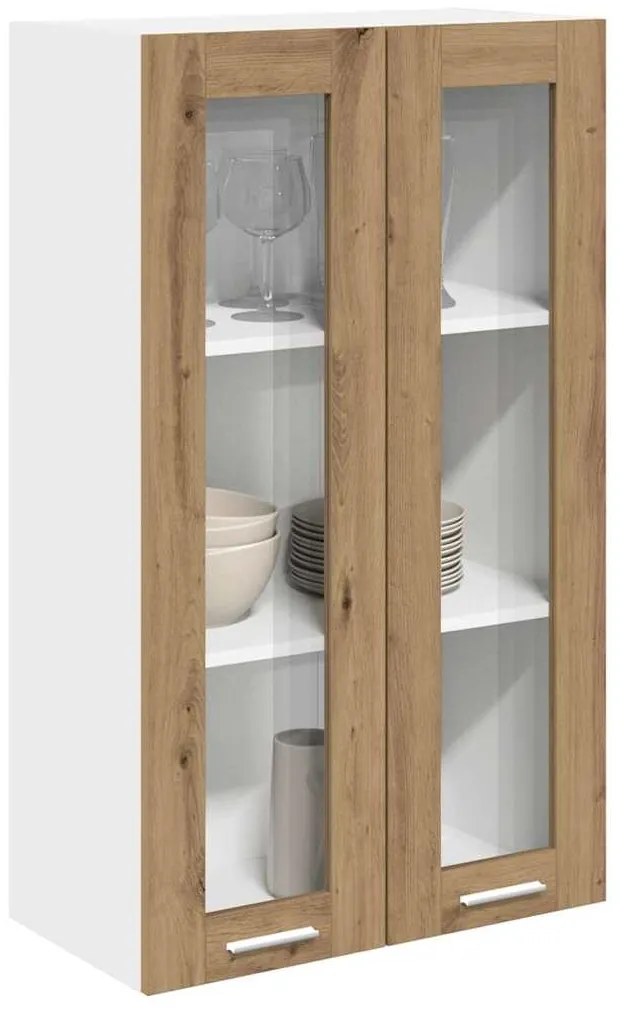 vidaXL Κρεμαστό ντουλάπι με αποθήκευση Artisan Oak 60 x 31 x 100 εκ.