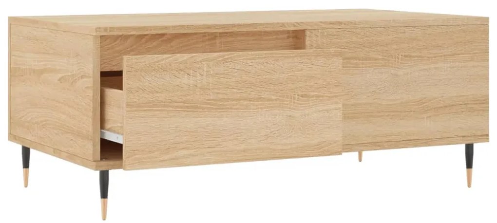vidaXL Τραπεζάκι Σαλονιού Sonoma Δρυς 90x50x36,5 εκ. Επεξεργασμ. Ξύλο