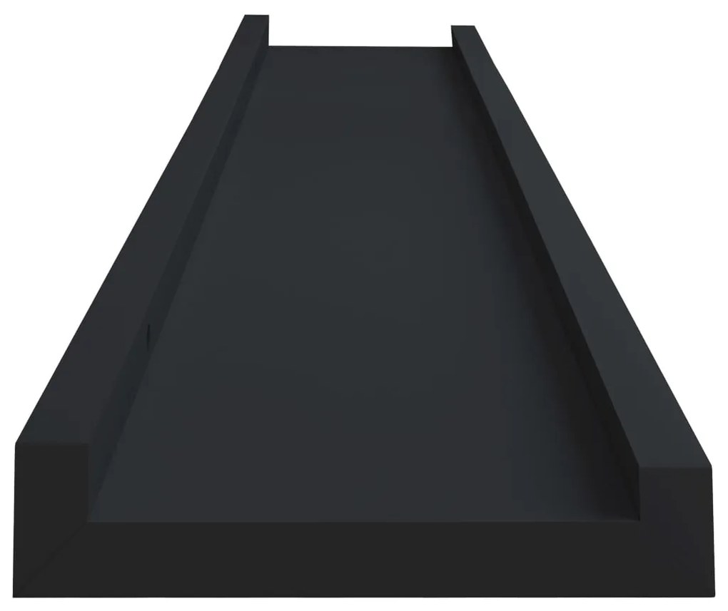 vidaXL Ράφια για Κορνίζες 2 τεμ. Μαύρα 80 x 9 x 3 εκ. από MDF