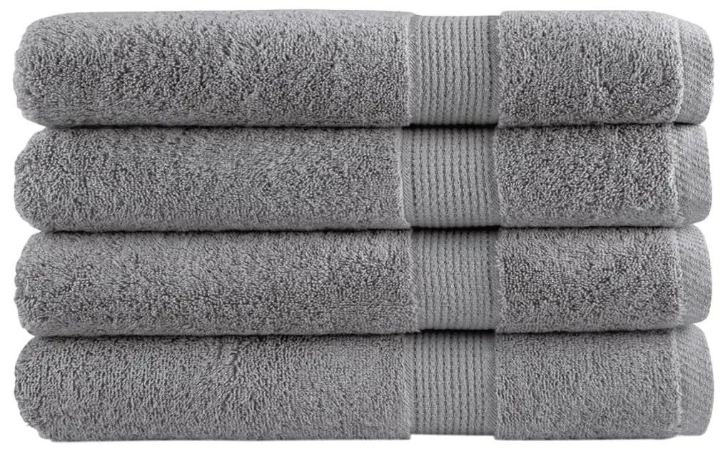 Πετσέτες Premium SOLUND 4 Τεμ. Γκρι 100x200 εκ. 600 γρ/μ²