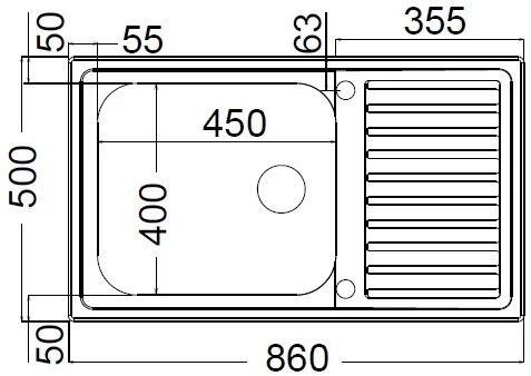 Νεροχύτης Apell Venezia 8110-Λείο