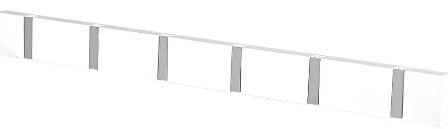 Κρεμάστρα Τοίχου Λευκή Ξύλινη 6 Θέσεων 60x5,5x1,8cm με Αναδιπλούμενους Γάντζους Estia Home Art 02-18405