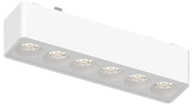Φωτιστικό LED 6W 3000K για Ultra-Thin μαγνητική ράγα σε λευκή απόχρωση D:12,2cmX2,4cm (T02801-WH)