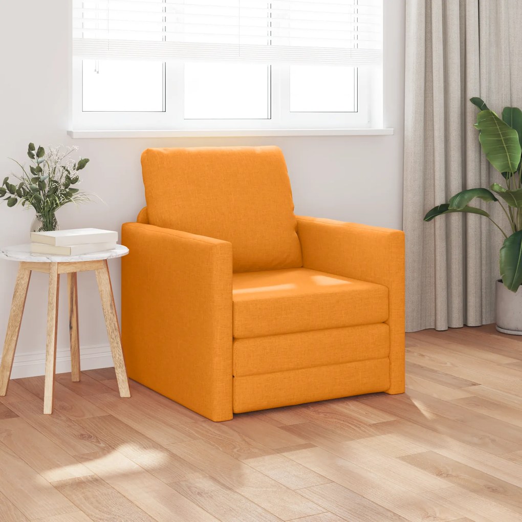 vidaXL Καναπές Κρεβάτι 2 σε 1 Σκούρο Κίτρινο 74x77x81 εκ Ύφασμα