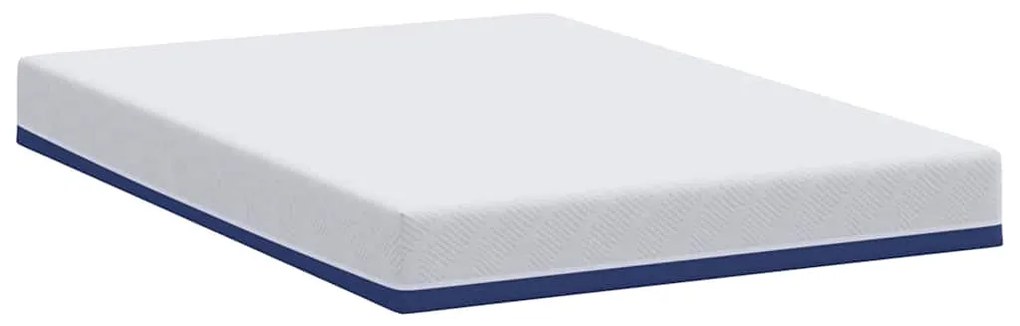 vidaXL Στρώμα Λευκό και Μπλε 140 x 190 cm Αφρός Εμποτισμένος με Gel