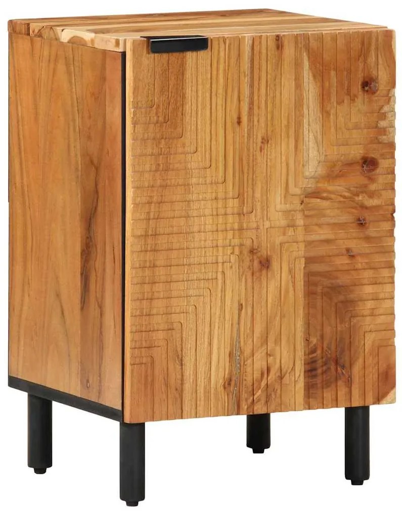 vidaXL Ντουλάπι Μπάνιου Καφέ 38 x 33.5 x 58 εκ. Μασίφ ξύλο ακακίας