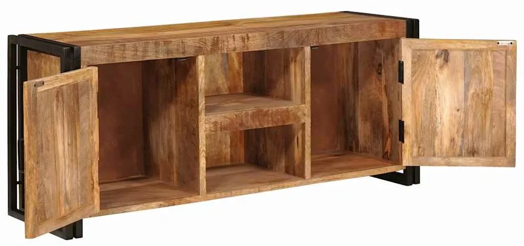 vidaXL Ντουλάπι TV Καφέ 120 x 30 x 50 cm Μασίφ ακατέργαστο ξύλο μάνγκο