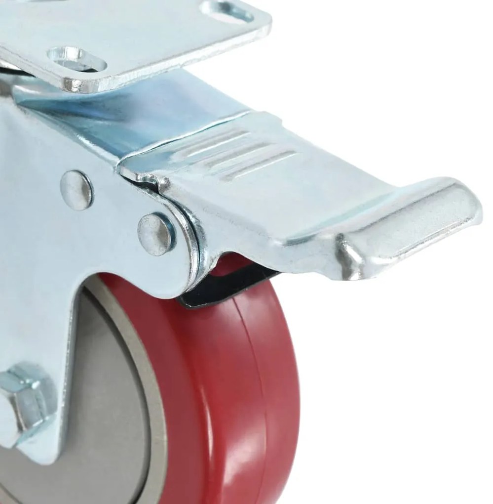 vidaXL Ρόδες Περιστρεφόμενες με Διπλό Φρένο 4 τεμ. 100 χιλ.