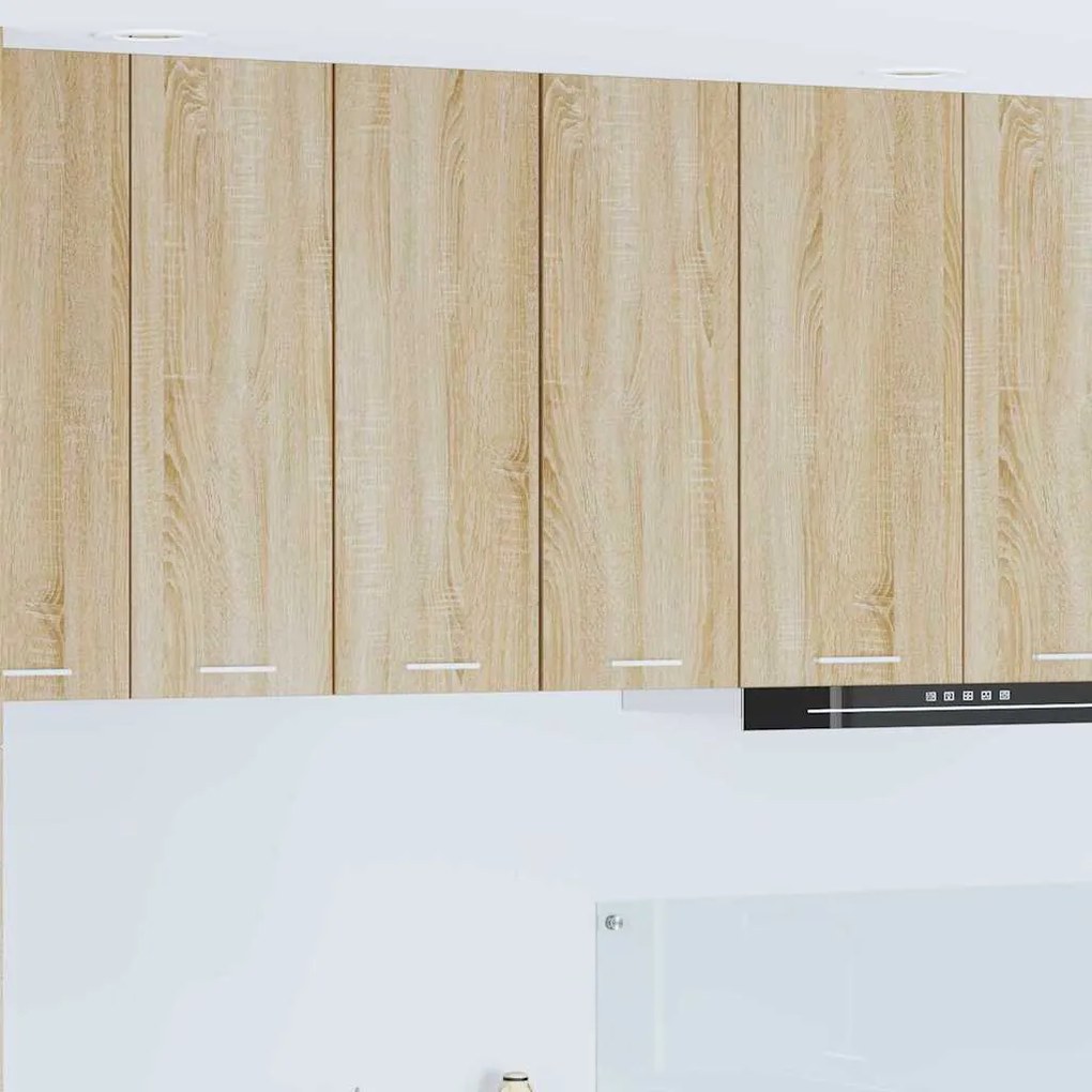 vidaXL Κρεμαστό ντουλάπι 2 pcs Σομόνα Δρυς και Λευκό 30 x 31 x 80 εκ.