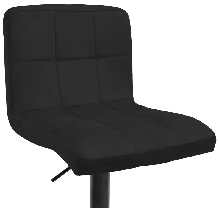 Σκαμπό μπαρ Remina πτυσσόμενο μαύρο βελούδο-βάση μαύρο μέταλλο 44x44x112εκ 2αδα 44x44x112 εκ.