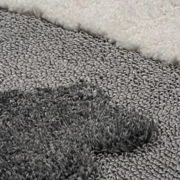 Beauty Home Χαλί Loop Art 9557 160x230 Grey White Γκρι Λευκό
