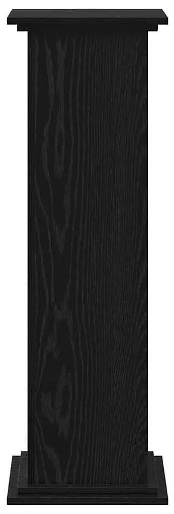 vidaXL Βάση φυτών Μαύρη δρυς 33 x 33 x 100 cm Επεξεργασμένο ξύλο