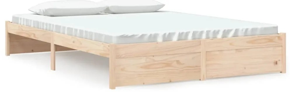 vidaXL Πλαίσιο Κρεβατιού 150 x 200 εκ. Μασίφ Ξύλο King Size