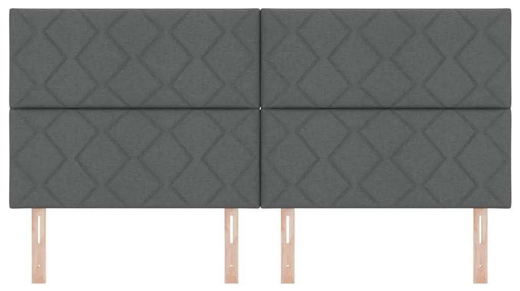 vidaXL Υφασμάτινο Κεφαλάρι Geometric Σκούρο γκρι 200 cm ύφασμα