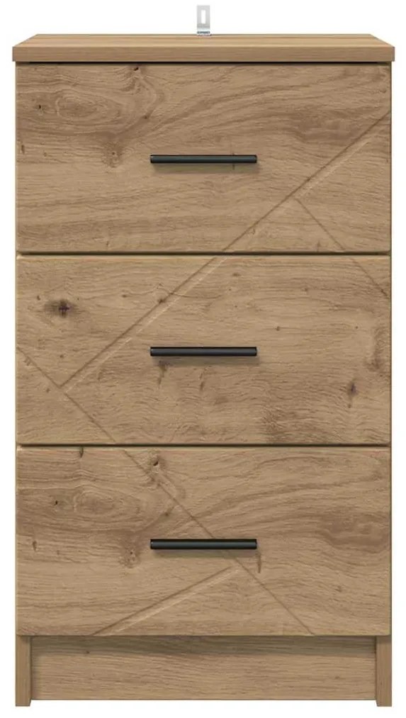 vidaXL Κομοδίνο artisan δρυς 38 x 38 x 66 εκ Επεξεργασμένο ξύλο