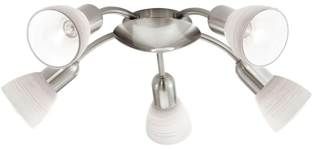 Φωτιστικό Σποτ 88476 Silver - Beige Dakar 1 Eglo Eglo Μέταλλο,Γυαλί