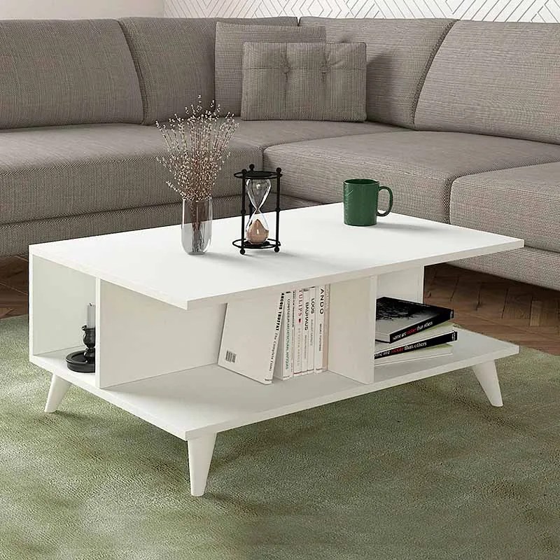 ΤΡΑΠΕΖΑΚΙ ΣΑΛΟΝΙΟΥ SEDRA MEGAPAP ΧΡΩΜΑ ΛΕΥΚΟ 90X60X38,6ΕΚ.