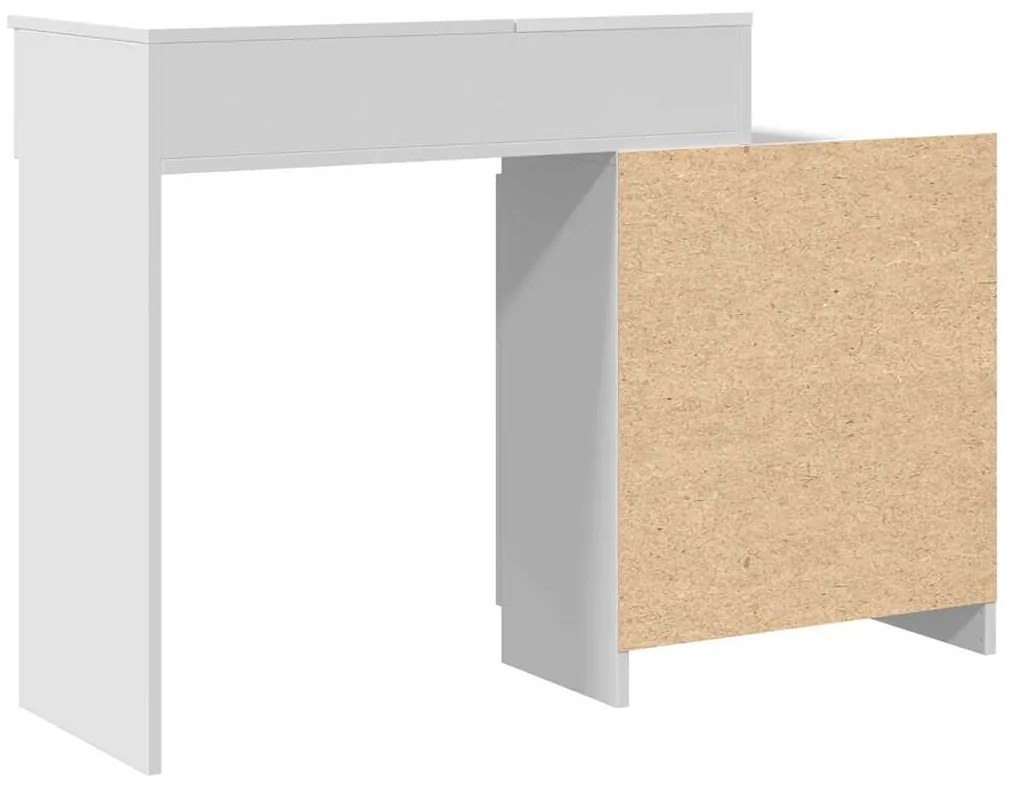 vidaXL Μπουντουάρ με LED Λευκό 115x37x110,5 εκ.
