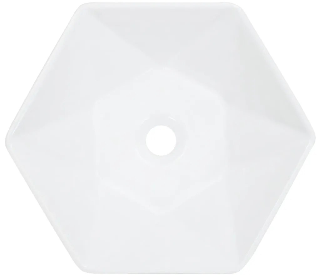 vidaXL Νιπτήρας Λευκός 41 x 36,5 x 12 εκ. Κεραμικός