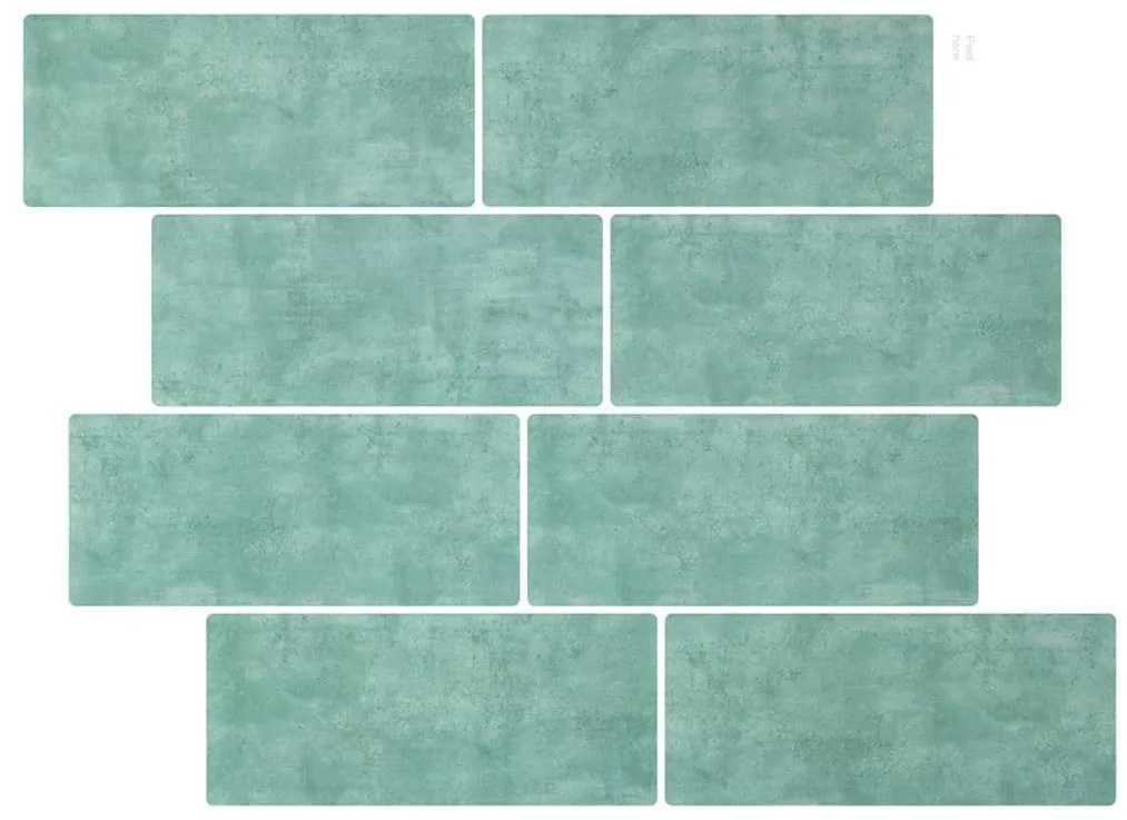 vidaXL Πλακάκι Subway 20 pcs Γκρι Πράσινο 29 x 21 εκ