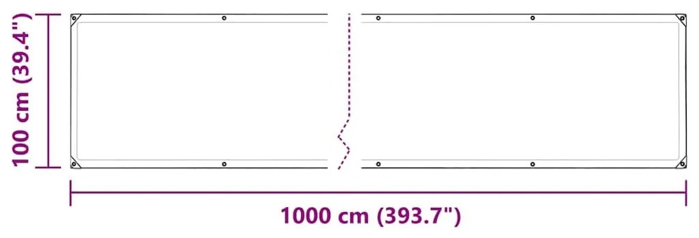 Κάλυμμα φυτών με οπές 1x10 m PVC