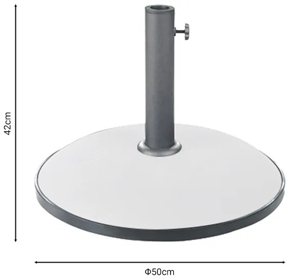 Βάση ομπρέλας Zicko pakoworld τσιμέντο λευκό 35kg Φ50εκ