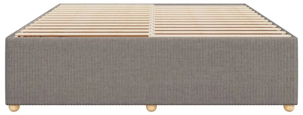 vidaXL Σκελετός Κρεβατιού Χωρίς Στρώμα Taupe 200x200 εκ.Υφασμάτινο