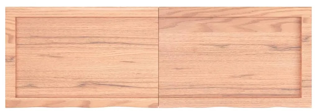 vidaXL Επιφ Τραπεζιού Αν Καφέ 120x40x(2-4)εκ. Επεξ. Μασίφ Ξύλο Δρυός
