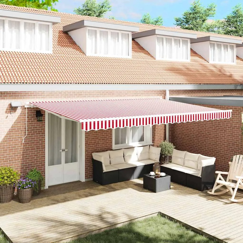 vidaXL Σκηνίτσα Αναδιπλούμενη with 500 x 300 εκ Κόκκινο και λευκό
