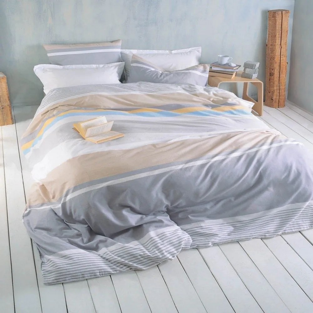 Σεντόνια Φανελένια Jesse (Σετ 3τμχ) Grey Ρυθμός  Semi-double 160x260cm 100% Βαμβακερή Φανέλα