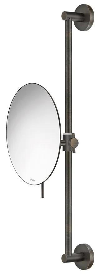 Καθρέπτης Μεγεθυντικός Επιτοίχιος Ρυμθιζόμενου Ύψους Ø20 εκ. Μεγέθυνση x3 Dark Bronze Mat  Sanco Mirrors MR-708-DΜ25