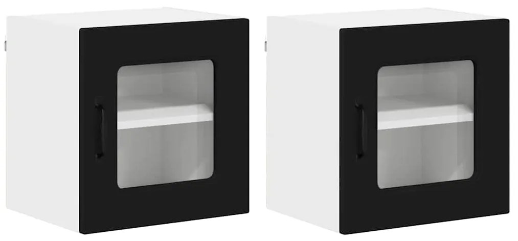 vidaXL Ντουλάπα Κουζίνας Kalmar 2 pcs Μαύρο 40 x 31 x 40 εκ.