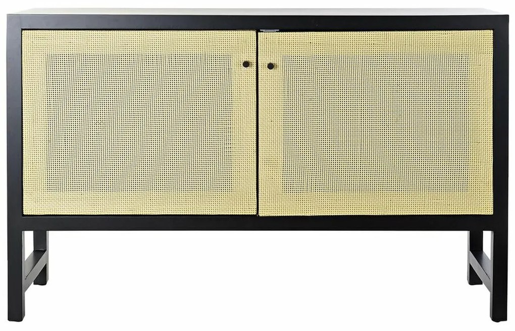 Σκευοθήκη DKD Home Decor   Μαύρο Φυσικό ρατάν Έλατο 120 x 38 x 76 cm