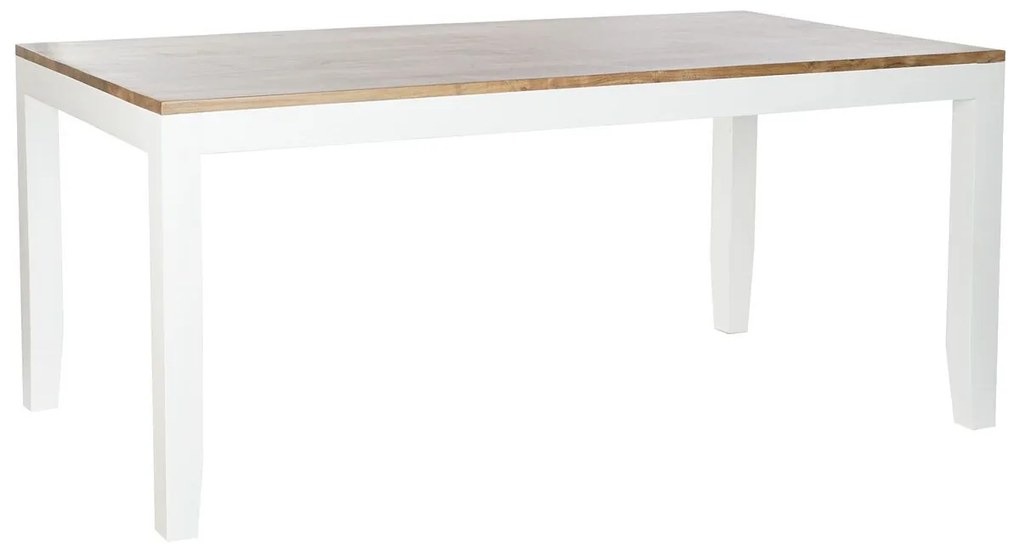 Τραπεζαρία DKD Home Decor Λευκό Καφέ ξύλο ακακίας Ξύλο από Μάνγκο 200 x 100 x 80 cm