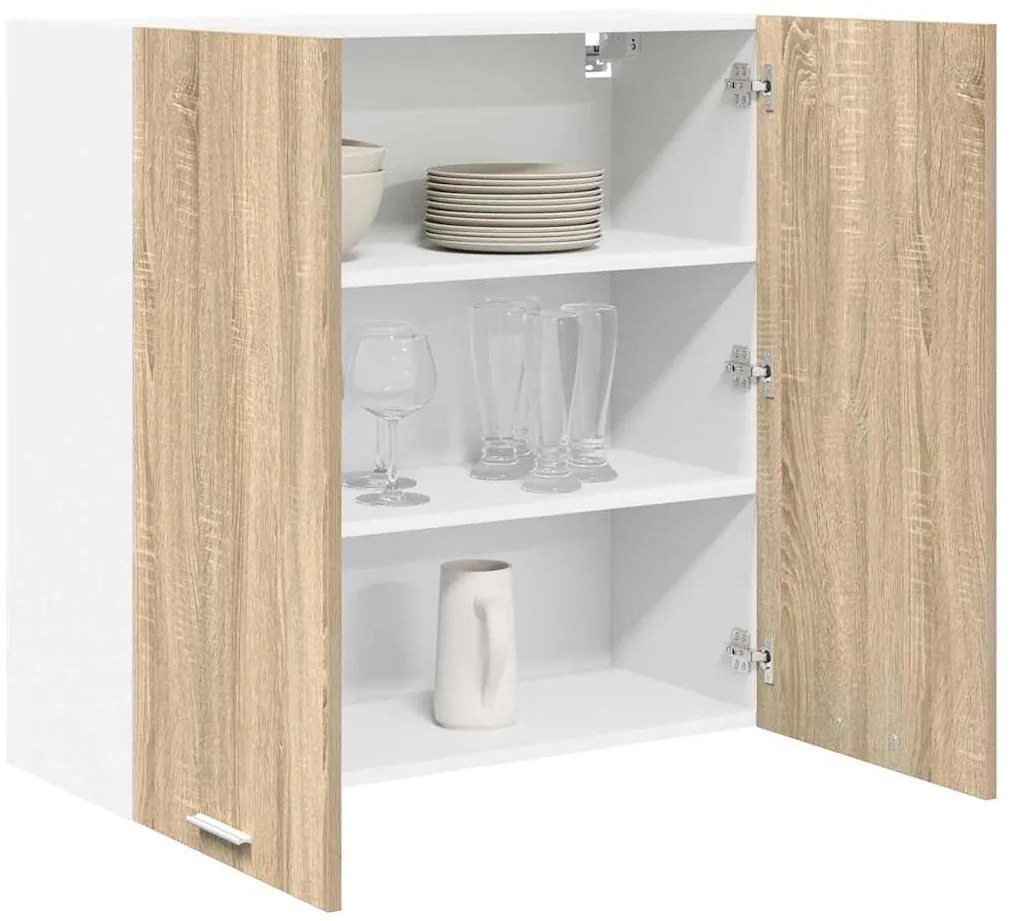 vidaXL Κρεμαστό ντουλάπι με αποθήκευση Δρύς Sonoma 80 x 31 x 80 εκ.